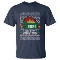 Funny Shitty Christmas 2024 Dumpster Fire T Shirt - Wonder Print Shop