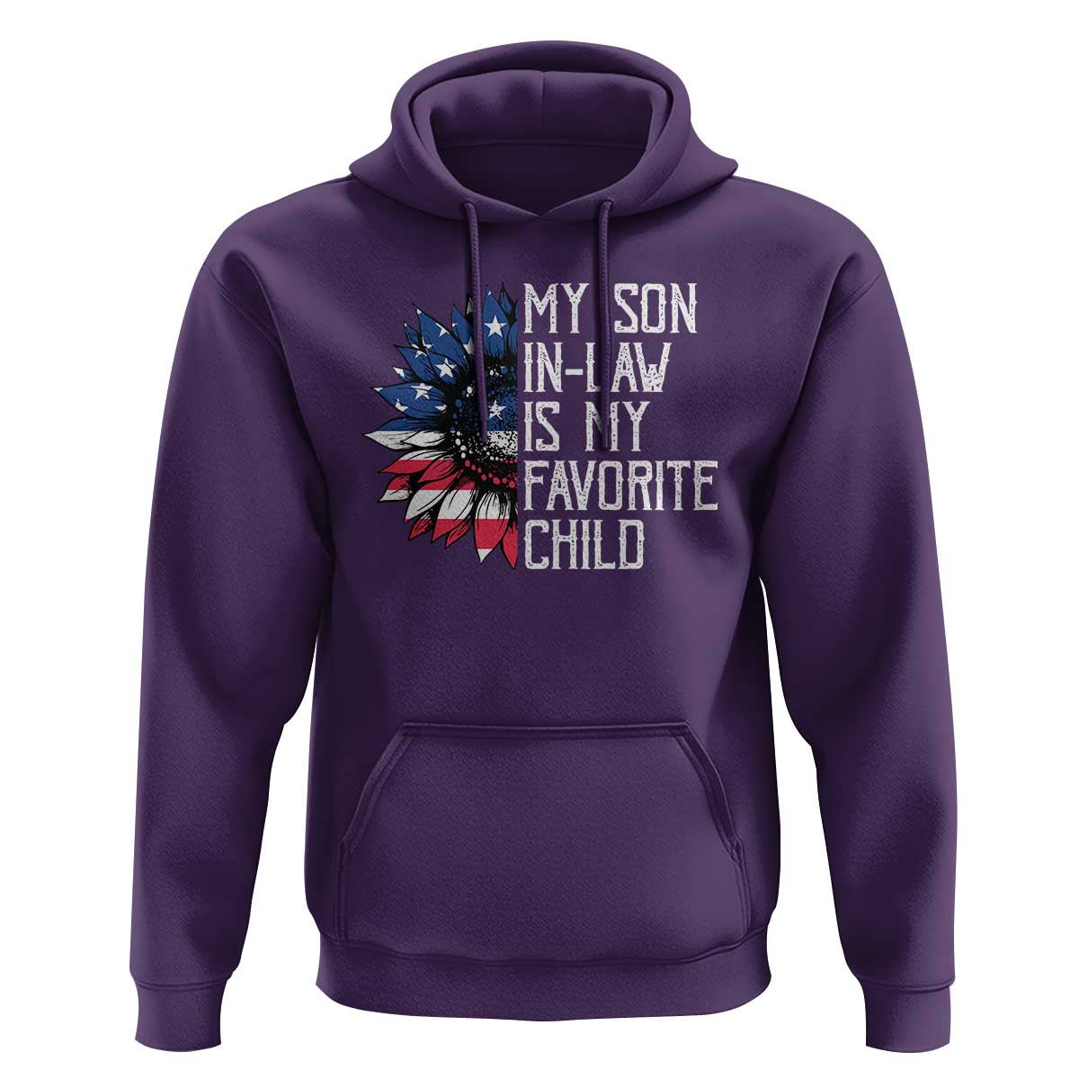 Funny My Son In Law Is My Favorite Child Hoodie American Flag Sunflower
