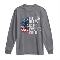 Funny My Son In Law Is My Favorite Child Long Sleeve Shirt American Flag Sunflower