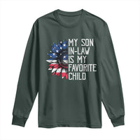 Funny My Son In Law Is My Favorite Child Long Sleeve Shirt American Flag Sunflower