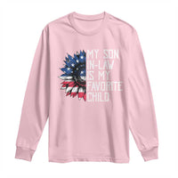 Funny My Son In Law Is My Favorite Child Long Sleeve Shirt American Flag Sunflower