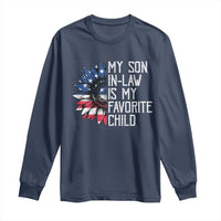 Funny My Son In Law Is My Favorite Child Long Sleeve Shirt American Flag Sunflower