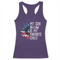 Funny My Son In Law Is My Favorite Child Racerback Tank Top American Flag Sunflower
