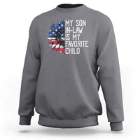 Funny My Son In Law Is My Favorite Child Sweatshirt American Flag Sunflower