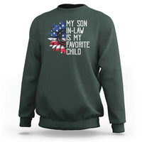 Funny My Son In Law Is My Favorite Child Sweatshirt American Flag Sunflower