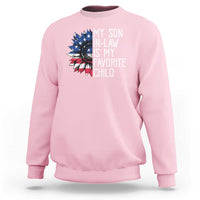 Funny My Son In Law Is My Favorite Child Sweatshirt American Flag Sunflower