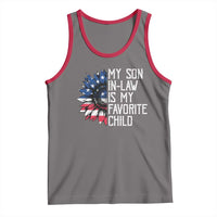 Funny My Son In Law Is My Favorite Child Tank Top American Flag Sunflower