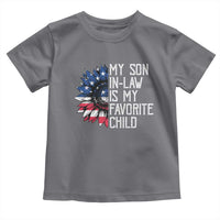 Funny My Son In Law Is My Favorite Child Toddler T Shirt American Flag Sunflower