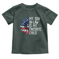 Funny My Son In Law Is My Favorite Child Toddler T Shirt American Flag Sunflower