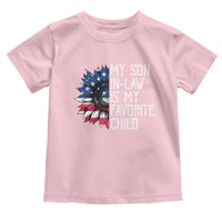 Funny My Son In Law Is My Favorite Child Toddler T Shirt American Flag Sunflower