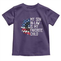 Funny My Son In Law Is My Favorite Child Toddler T Shirt American Flag Sunflower