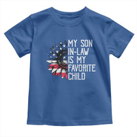 Funny My Son In Law Is My Favorite Child Toddler T Shirt American Flag Sunflower