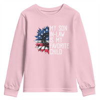 Funny My Son In Law Is My Favorite Child Youth Sweatshirt American Flag Sunflower