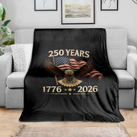 250 Anniversary USA Patriotic Eagle Throw Blanket 250th 4th Of July 1776 2026 Flag