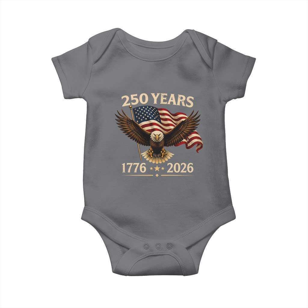 250 Anniversary USA Patriotic Eagle Baby Onesie 250th 4th Of July 1776 2026 Flag