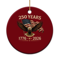 250 Anniversary USA Patriotic Eagle Ceramic Ornament 250th 4th Of July 1776 2026 Flag