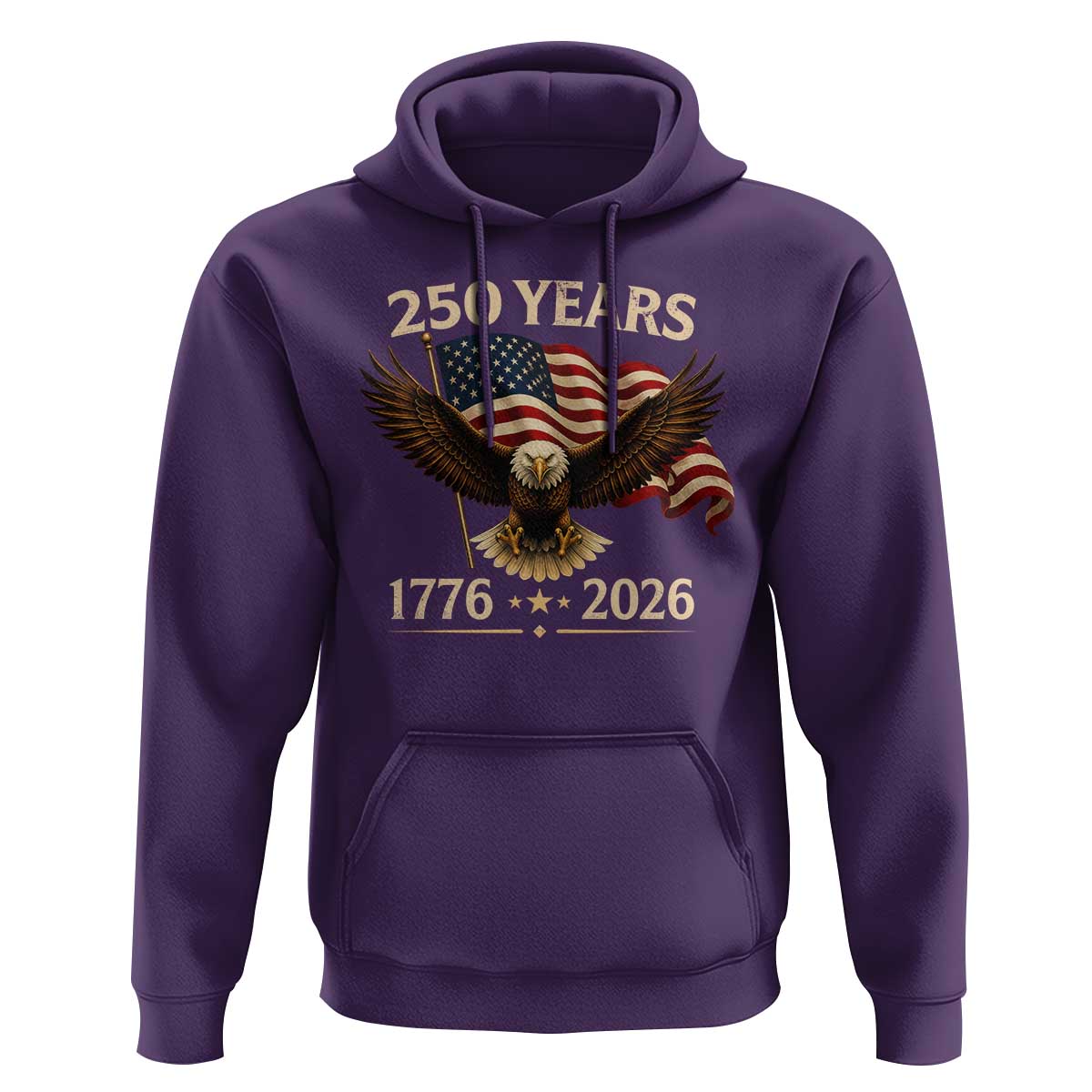 250 Anniversary USA Patriotic Eagle Hoodie 250th 4th Of July 1776 2026 Flag