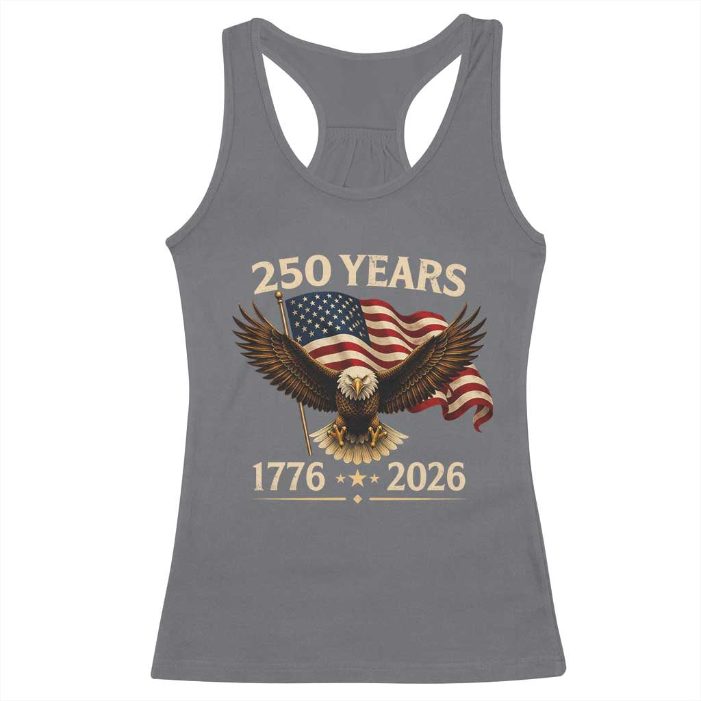 250 Anniversary USA Patriotic Eagle Racerback Tank Top 250th 4th Of July 1776 2026 Flag