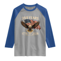 250 Anniversary USA Patriotic Eagle Raglan Shirt 250th 4th Of July 1776 2026 Flag