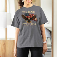250 Anniversary USA Patriotic Eagle T Shirt For Women 250th 4th Of July 1776 2026 Flag