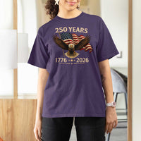 250 Anniversary USA Patriotic Eagle T Shirt For Women 250th 4th Of July 1776 2026 Flag