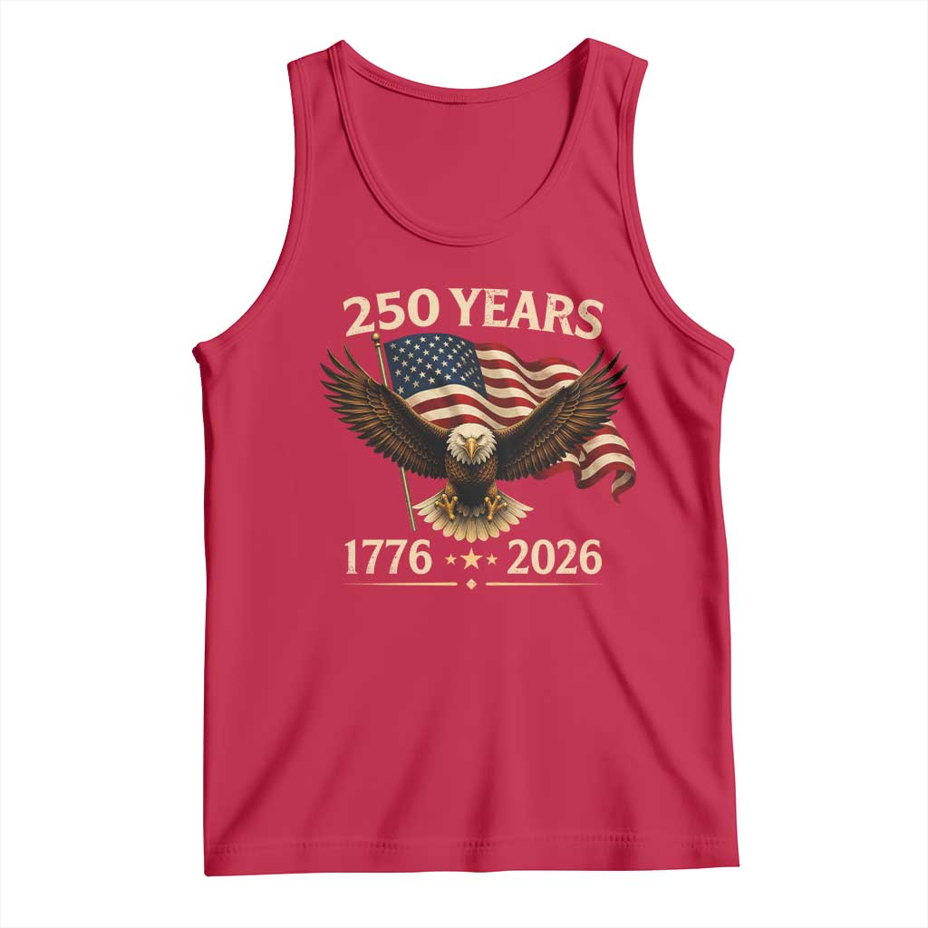 250 Anniversary USA Patriotic Eagle Tank Top 250th 4th Of July 1776 2026 Flag