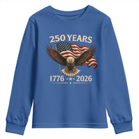 250 Anniversary USA Patriotic Eagle Youth Sweatshirt 250th 4th Of July 1776 2026 Flag