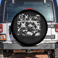 Funny Bunny Gang Spare Tire Cover Vintage Rabbit Meme