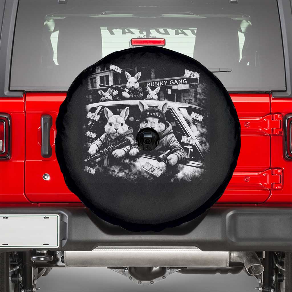 Funny Bunny Gang Spare Tire Cover Vintage Rabbit Meme