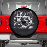 Funny Bunny Gang Spare Tire Cover Vintage Rabbit Meme