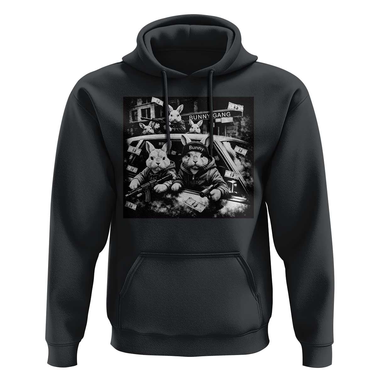 Funny Bunny Gang Hoodie Vintage Rabbit Meme