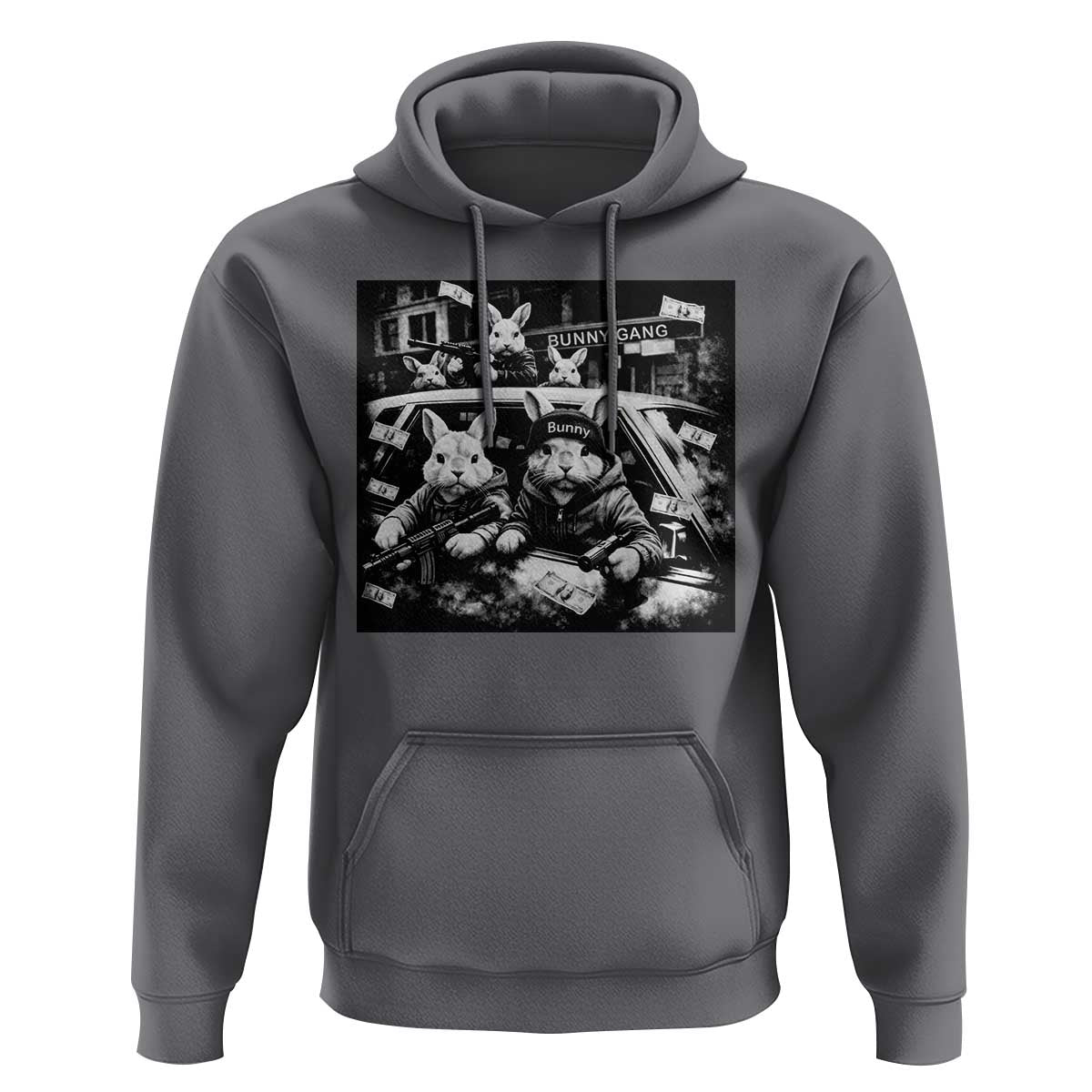 Funny Bunny Gang Hoodie Vintage Rabbit Meme