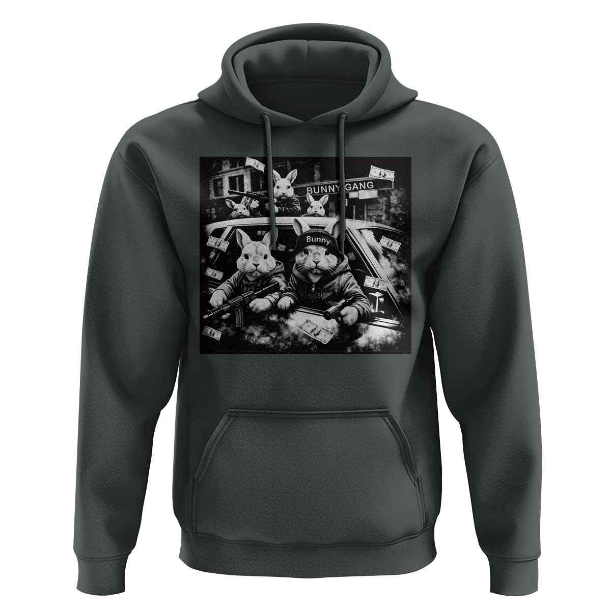Funny Bunny Gang Hoodie Vintage Rabbit Meme