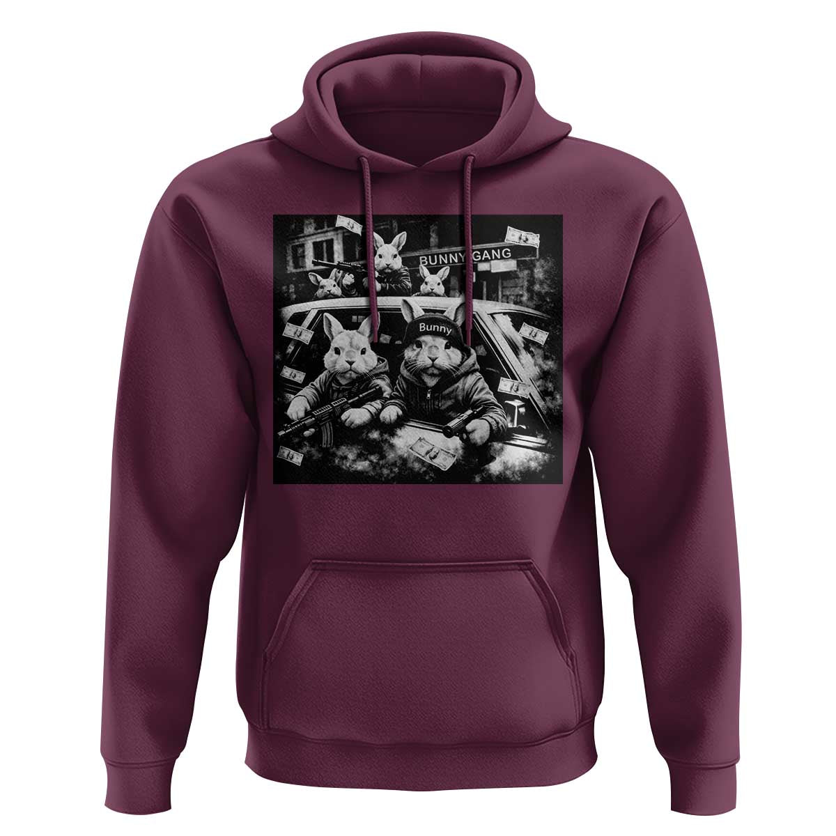 Funny Bunny Gang Hoodie Vintage Rabbit Meme