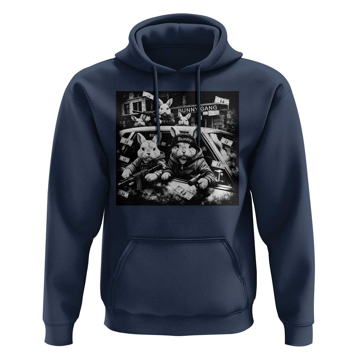 Funny Bunny Gang Hoodie Vintage Rabbit Meme