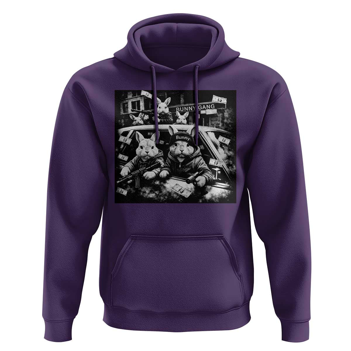 Funny Bunny Gang Hoodie Vintage Rabbit Meme
