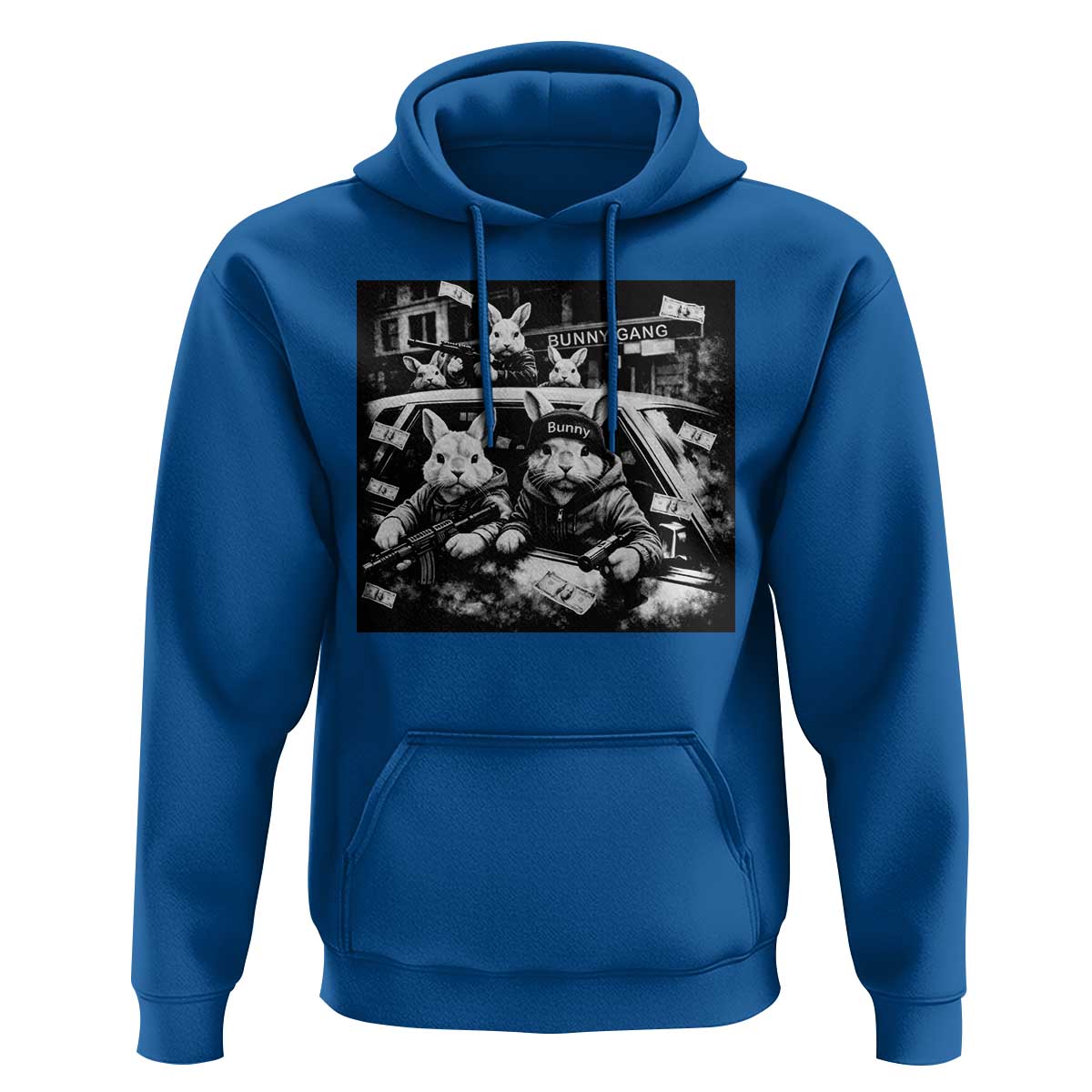 Funny Bunny Gang Hoodie Vintage Rabbit Meme