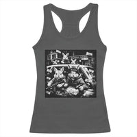Funny Bunny Gang Racerback Tank Top Vintage Rabbit Meme