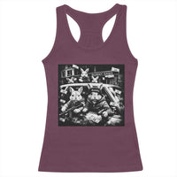 Funny Bunny Gang Racerback Tank Top Vintage Rabbit Meme