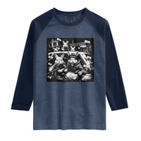 Funny Bunny Gang Raglan Shirt Vintage Rabbit Meme