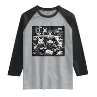 Funny Bunny Gang Raglan Shirt Vintage Rabbit Meme