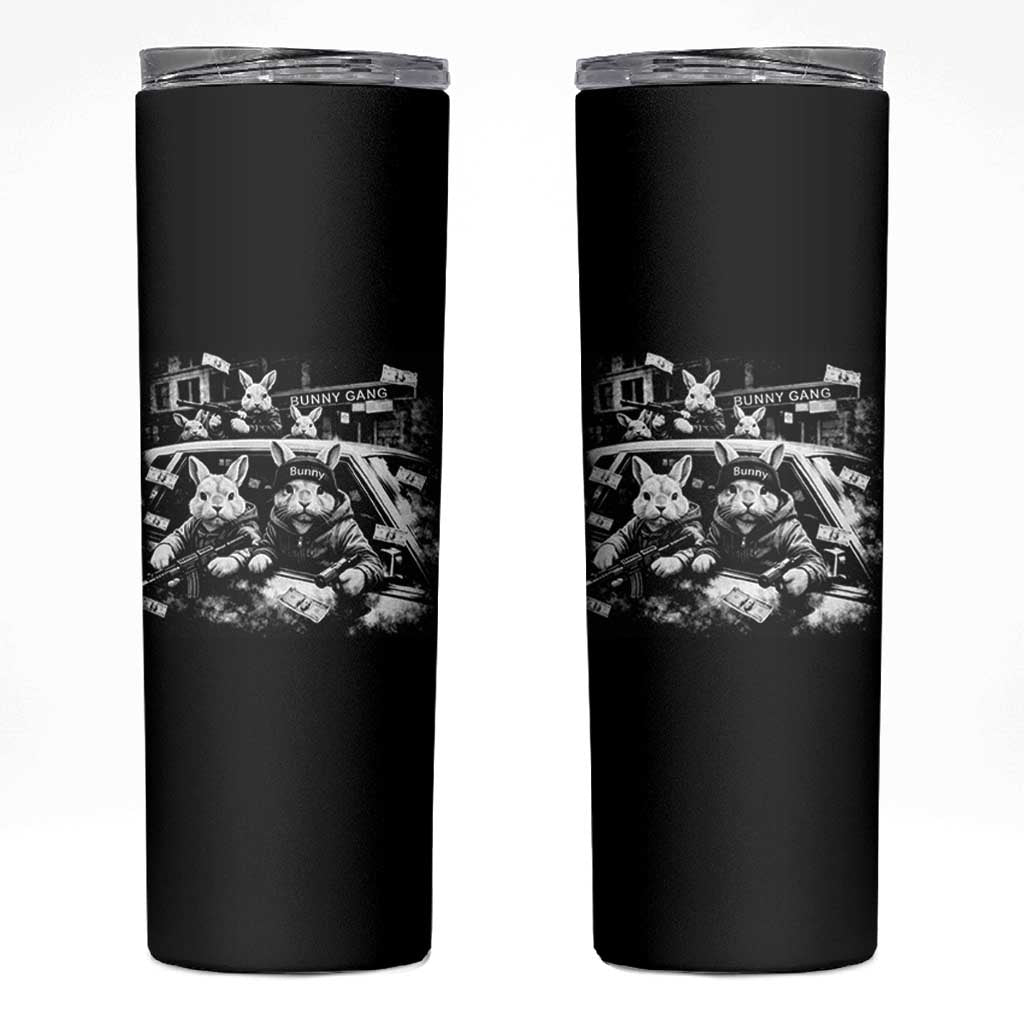Funny Bunny Gang Skinny Tumbler Vintage Rabbit Meme