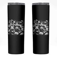 Funny Bunny Gang Skinny Tumbler Vintage Rabbit Meme