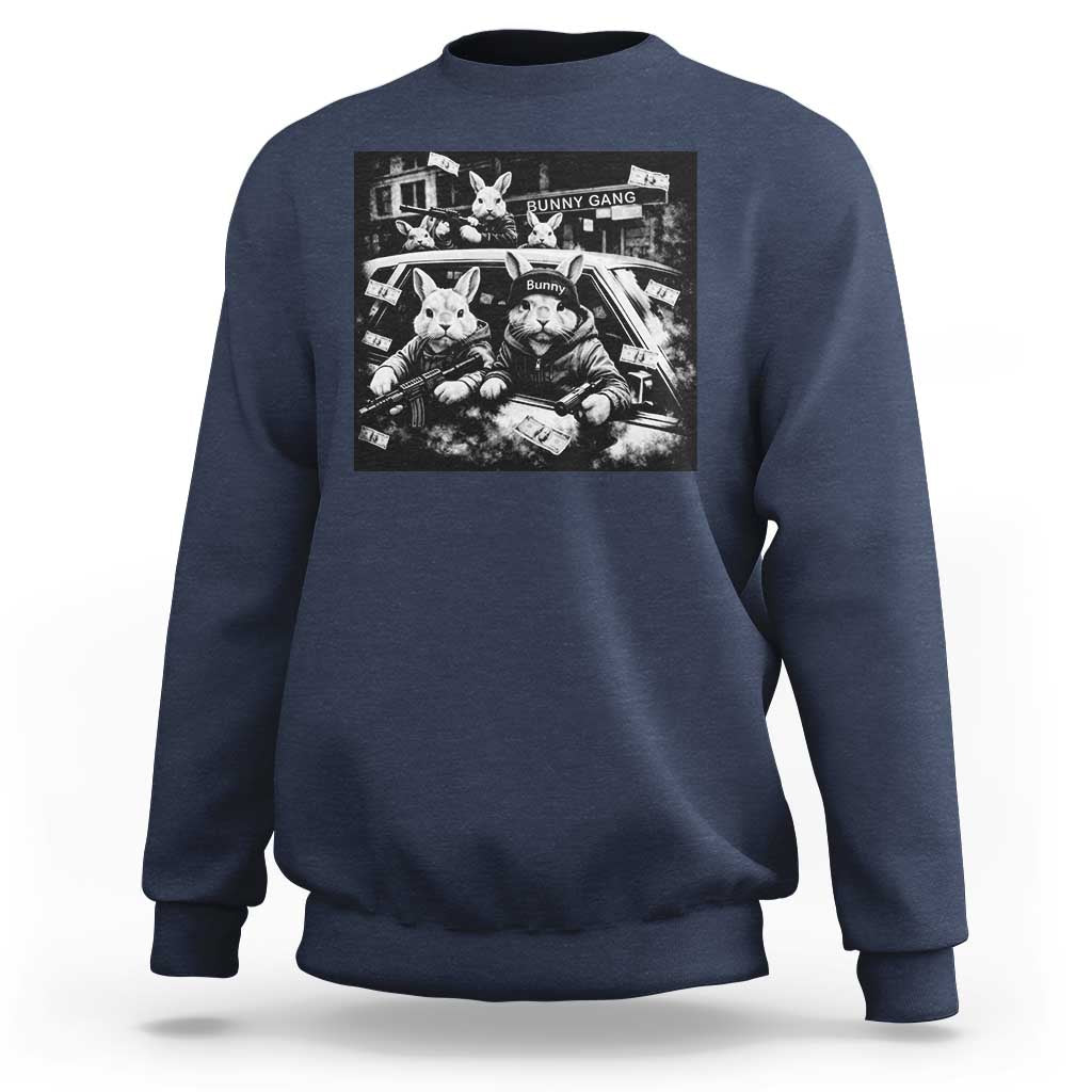 Funny Bunny Gang Sweatshirt Vintage Rabbit Meme