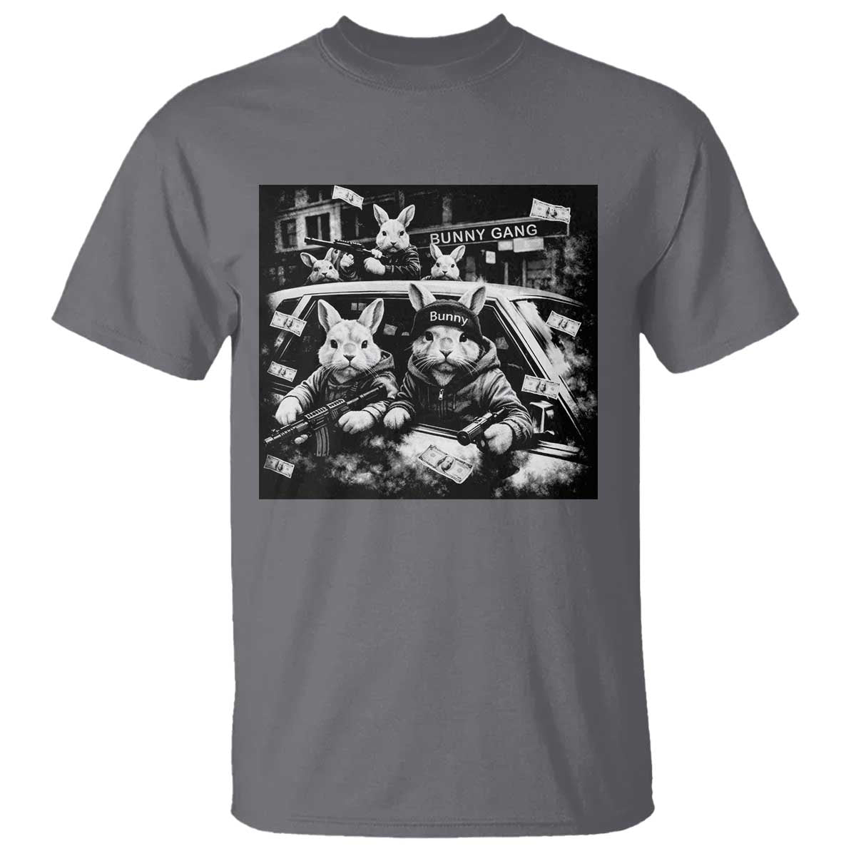 Funny Bunny Gang T Shirt Vintage Rabbit Meme