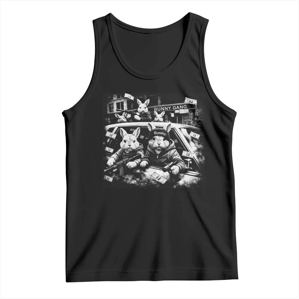 Funny Bunny Gang Tank Top Vintage Rabbit Meme