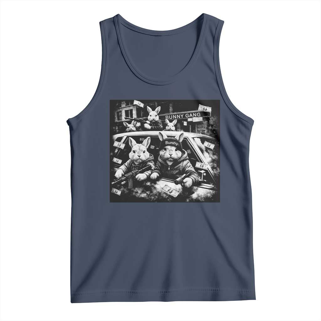 Funny Bunny Gang Tank Top Vintage Rabbit Meme