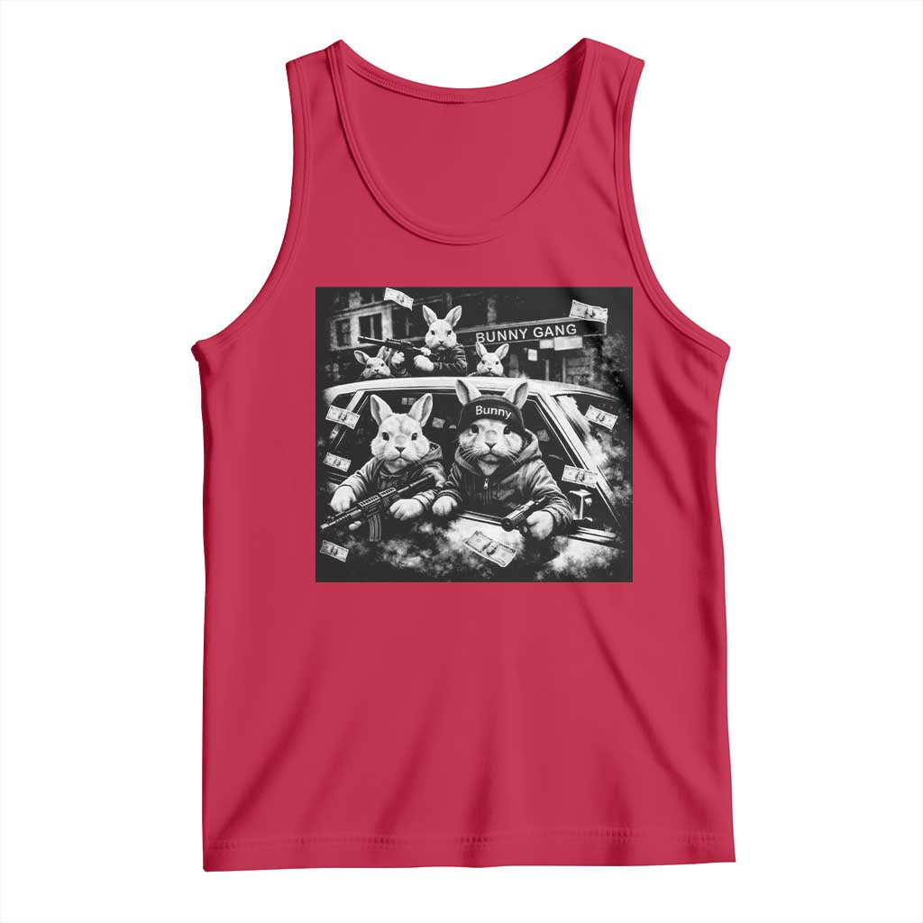 Funny Bunny Gang Tank Top Vintage Rabbit Meme