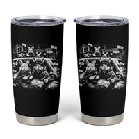 Funny Bunny Gang Tumbler Cup Vintage Rabbit Meme
