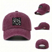 Funny Bunny Gang Washed Cotton Baseball Cap Vintage Rabbit Meme
